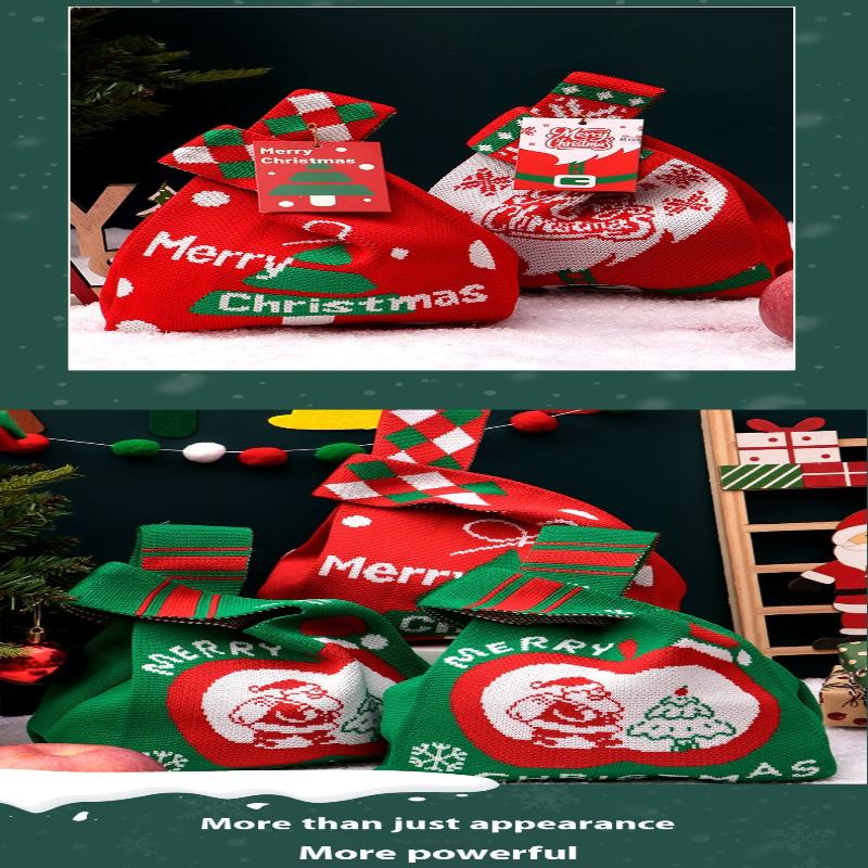 Christmas Gift Bags Xmas Santa Sacks Packaging Knitted Storage Bag Merry Christmas Kids Candy Bag Home Decor Christms Decoration