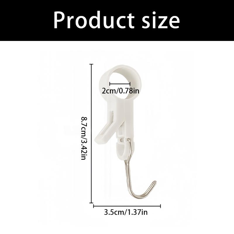 4PCS Plastic S Hooks With Rotating Design for Multipurpose Storage Space Saving Hanging Solution for Cabinets Shelves