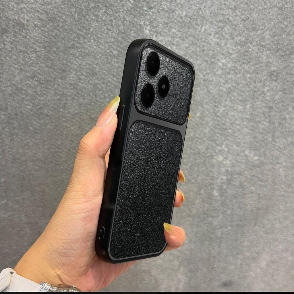 Luxury Faux Leather Case for realme C65s,C63,C61,Note 70 Shockproof Big Window