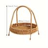 Portable Woven Plastic Storage Rack - Kitchen Tray, Flower Basket, Desk Organizer for Small Items. Multi-Purpose & Decorative.