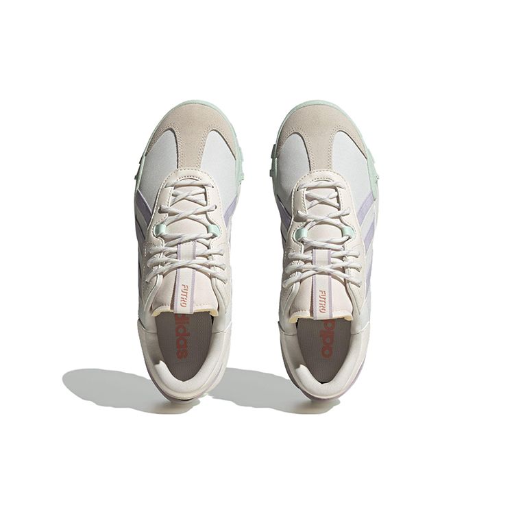 Adidas Neo Futro Mixr Leather Retro Classic Slip-Resistant Low-Top Lifestyle Shoes Women sneaker White Purple ID4967