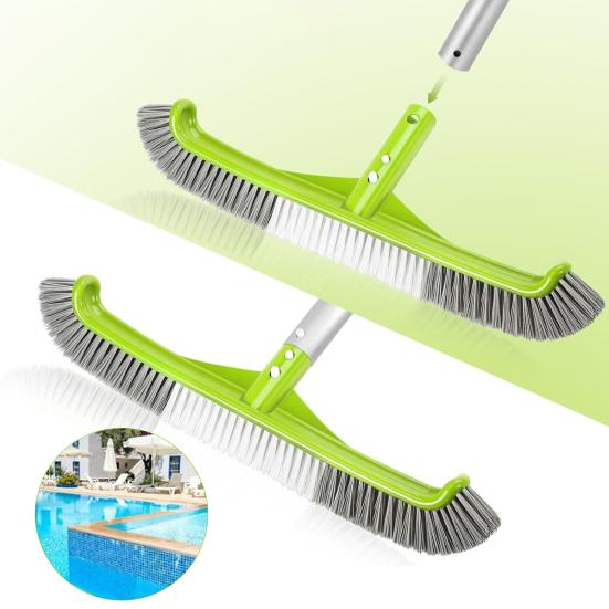 Kartáč na čištění bazénu Teleskopická dlouhá rukojeť Tvrdé štětiny Všestranný kartáč na bazén Snadná instalace Čisticí nástroj