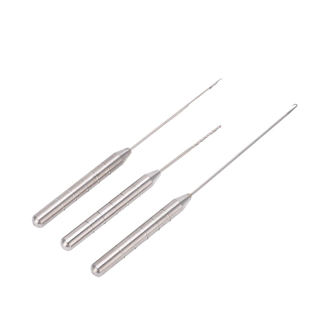 Fishing Bait Needle Set 3 in 1 Combo Set Aluminium Alloy Carp Fish Drill Tackle Rigging Tool Kit