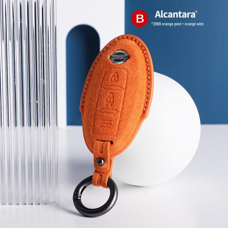 Nissan X-Trail, Kicks, Sylphy, Bluebird Alcantara Suede Key Case Cover