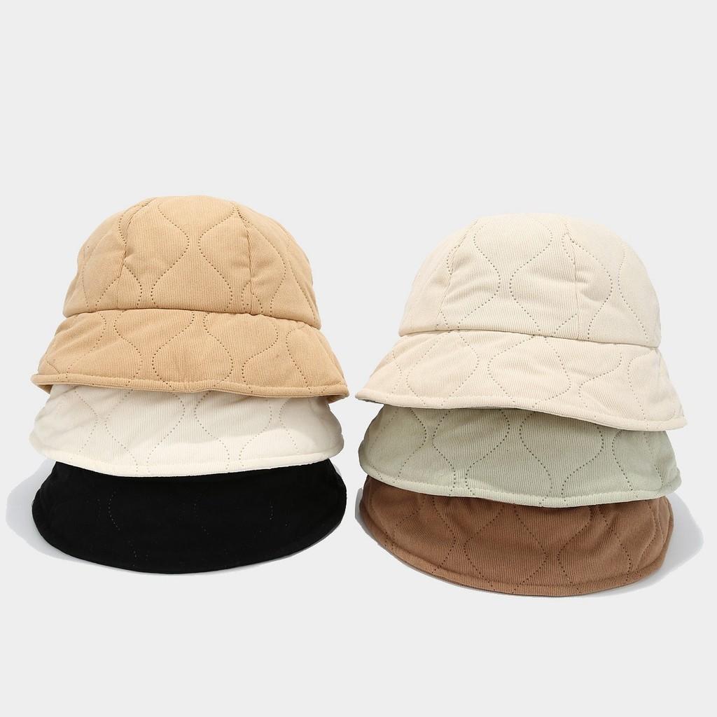 Soft Girl Solid Color Corduroy Fishtail Cap With Sun Protection For Spring And Autumn