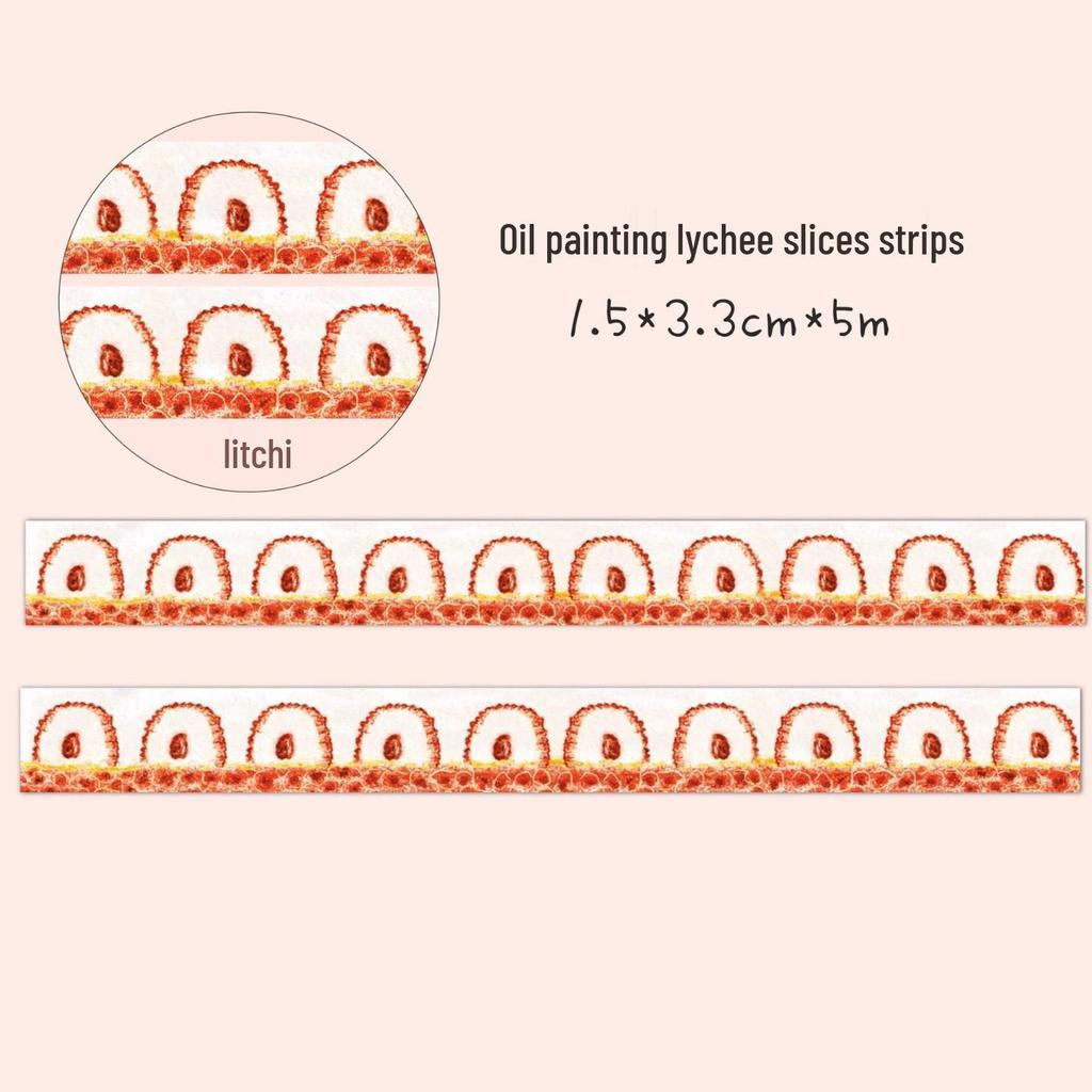 Curly Ring | Fruit Series Pull-out Tape: Dragon Fruit, Lychee & Lime Journaling Paper