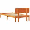 Bed Frame Wax Brown 90 x 190 cm Solid Pine Wood