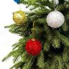 6Pcs/Set Creative Christmas Decoration Pendant 6cm Solid Color Christmas Tree Decoration Shatterproof Elegant
