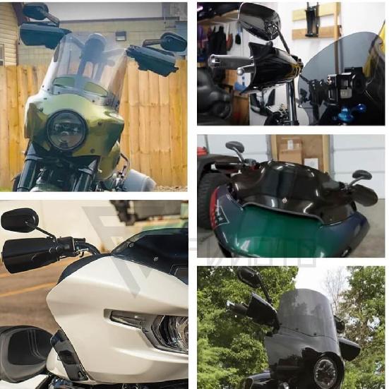 Club Style Handlebar Handguards Upgrade Bracket Compatible With Harley Touring Road Glide Electra Glide Road King CVO/SE, Softail Street Bob FXBB 114