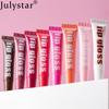 Julystar 8 Colors Long-lasting Moisturizing Color Plumping Lip Glaze Watery Transparent Mirror Hose Lip Oil