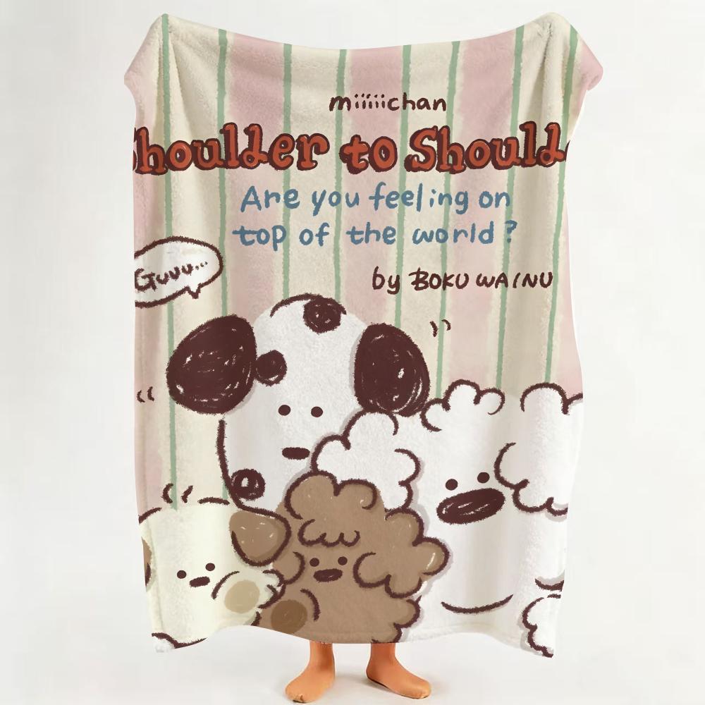 Illustrator Miiiiichan Throw Flannel Throw Blanket Suitable for Sofa Living Room Bedroom