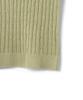 KNITTED Linen Cable Collar Half Knit Sage Green