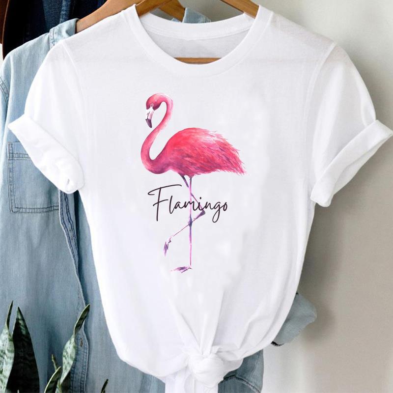 (Asian Size) T Shirt Clothing Lady O-neck Lovely Vacation Short Sleeve T-shirts Printed Female Top Casual Fashion Women Graphic Tee