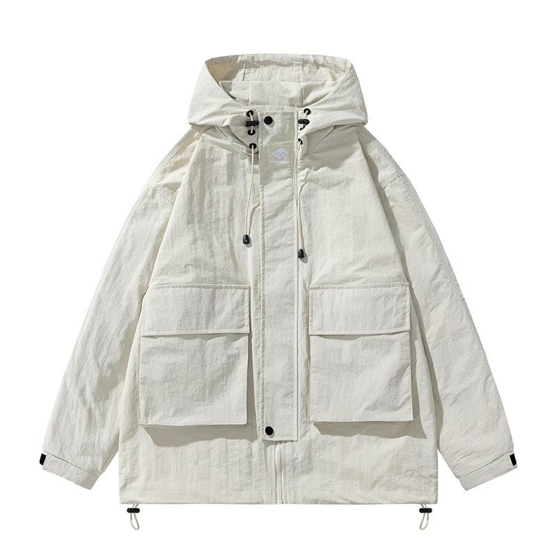 

2025 Осень/Зима Новая Ветрозащитная Куртка Мужская Обычная Модный Тренд Мужское Тепло 3XL слоновая кость