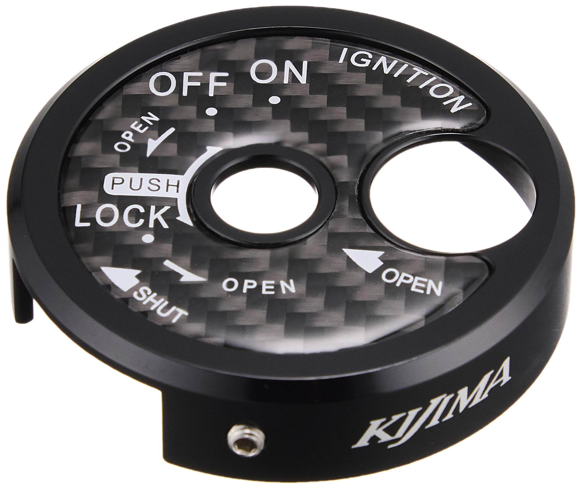 

Kijima Motorcycle Parts Key Cylinder Cover CNC Black Cygnus X-FI (28S/1YP) 208-3091