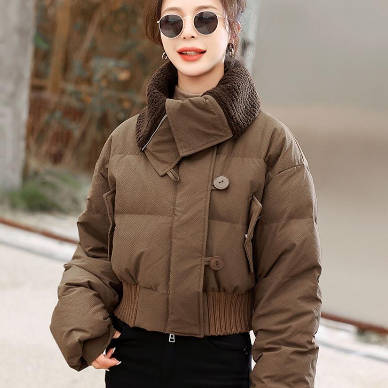 New cotton-padded clothes for women's winter short thickened cotton-padded clothes, cotton-padded jackets for small people, loose coats are trendy.