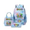 Rhythm box music game heat transfer backpack Sprunki pink schoolbag portable lunch bag stationery pencil case D
