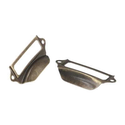 Home Pull Handle Label Cabinet Frame Retro Screws Tag 10pcs 70 30mm Bronze Card Cupboard Drawer File Holder Iron