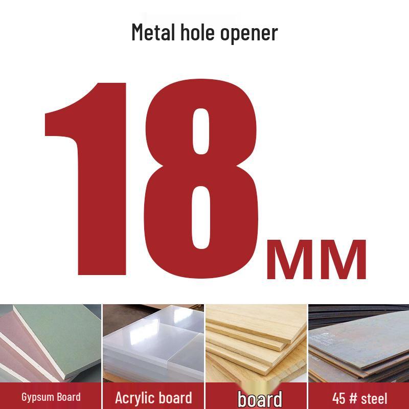 High-Speed Steel Bimetal Hole Puncher for Wood, Stainless Steel, and Plastic.