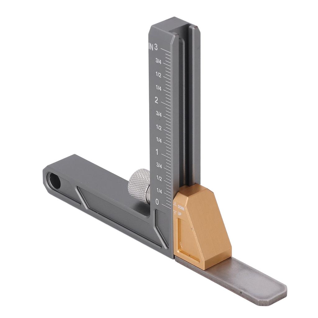 Imperialer Höhenlehre Aluminiumlegierung Tiefenmesswerkzeug für Holzbearbeitung Sägetisch Kantenanleimmaschine