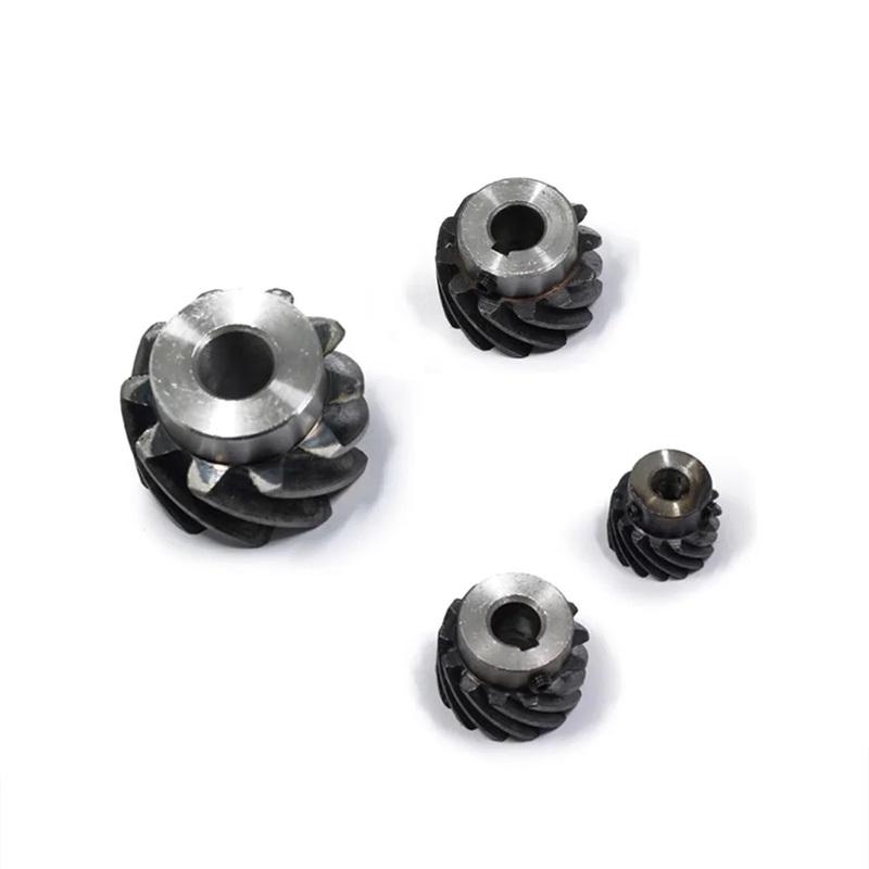 2M 3M 10T-30T High Torque 45° L/R Rotation Helical Gears Interlocking Machined Bore 180° Drive for Industrial Machinery