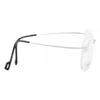Rimless Rectangle Shiny Silver SmaRtbuy Collection Harlo Rt 008a C2 Fashion Unisex Eyeglasses