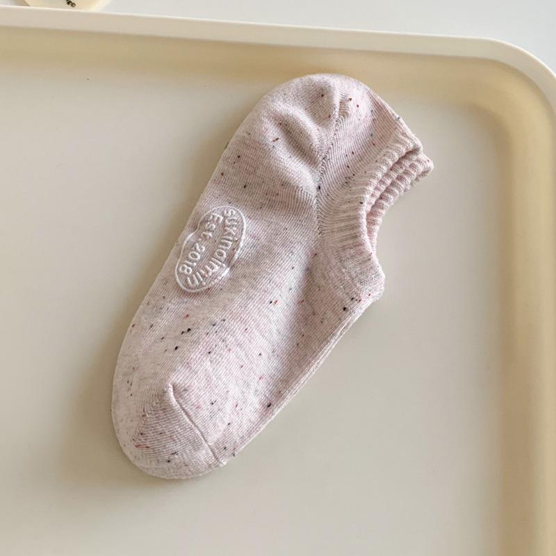 

Весенне-летние женские носки-невидимки из точечной пряжи - Корейский стиль, противоскользящий силикон, низкая посадка, невидимые носки One Size