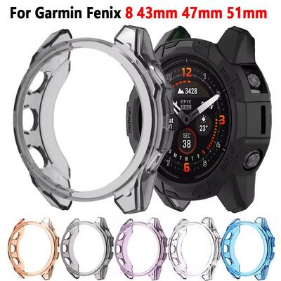 Case for Garmin Fenix 8 43mm 47mm 51mm AMOLED SOLAR Soft TPU Cover Protector Anti-scratch Bumper Protective Case Accessories