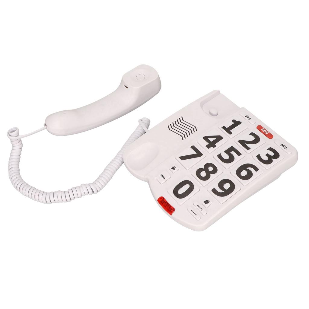 Big Button Telephone Large Adjustable Volume Last Number Redialing Corded Landline