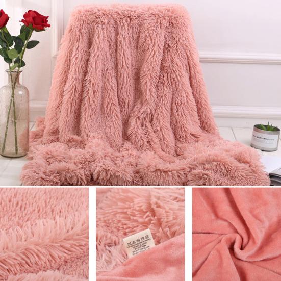 80x120cm Soft Fluffy Shaggy Warm Bed Sofa Bedspread Bedding Sheet Throw Blanket