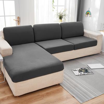 Solid Color Sofa Cushion Covers For Living Room Elastic Sofa Seat Cover Corner Couch Cover Slipcover Chair Protector
