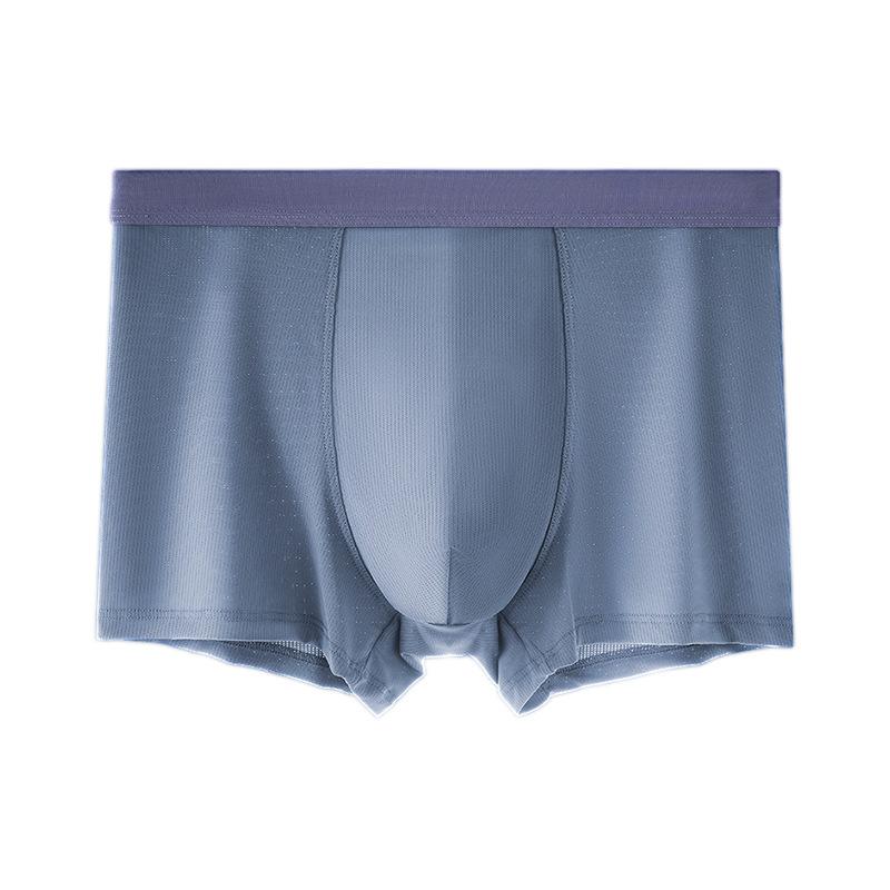5pcs Men's Underwear Men's Summer Thin Mesh Ice Silk Flat Corner Shorts Four Corner Shorts Boxer Brief
