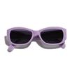 Glasses Retro Large Frame Purple Sunglasses Men'S Square Sunglasses Women'S
