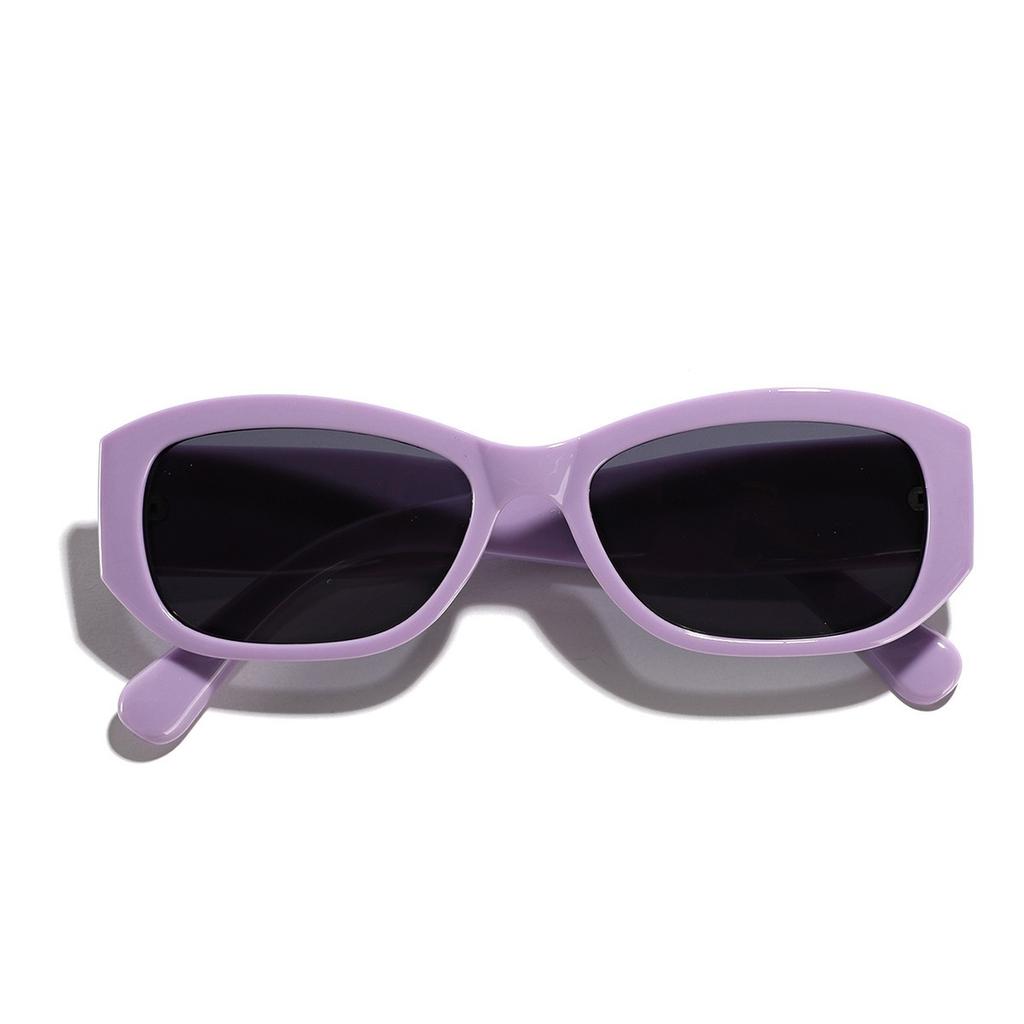 Glasses Retro Large Frame Purple Sunglasses Men'S Square Sunglasses Women'S