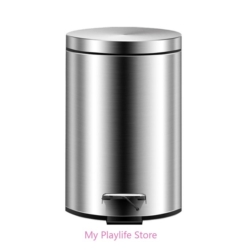 

Мусорное ведро для мусора с педалью Мусорное ведро для ванной комнаты Простое мусорное ведро с педалью серебряный