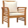 4 Piece Garden Lounge Set with Cushions Solid Acacia Wood