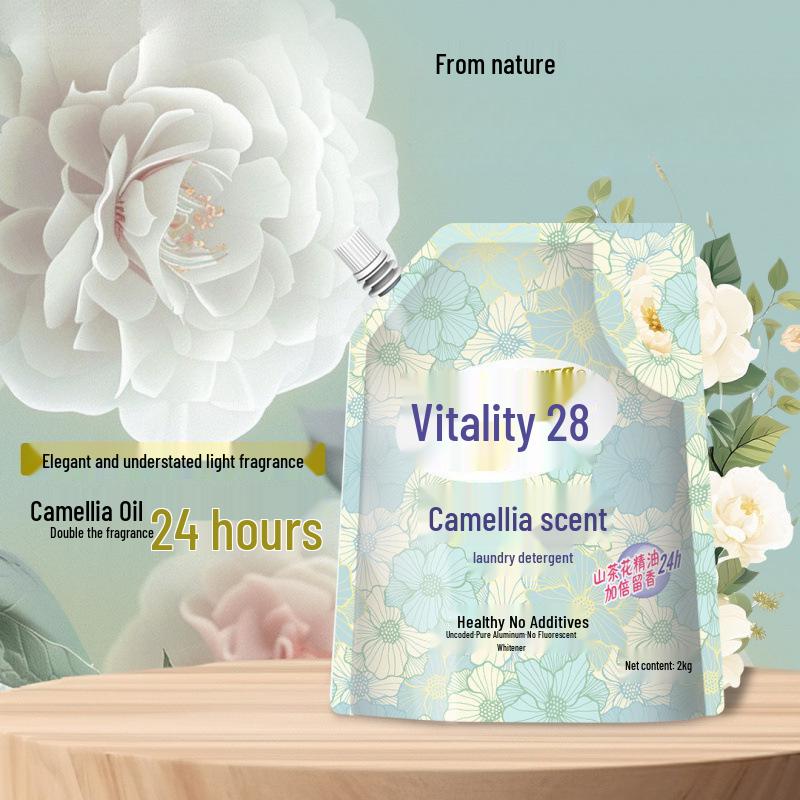 Vitality Camellia Scent Laundry Detergent - Long-lasting Fragrance, Stain Removal, Color Protection
