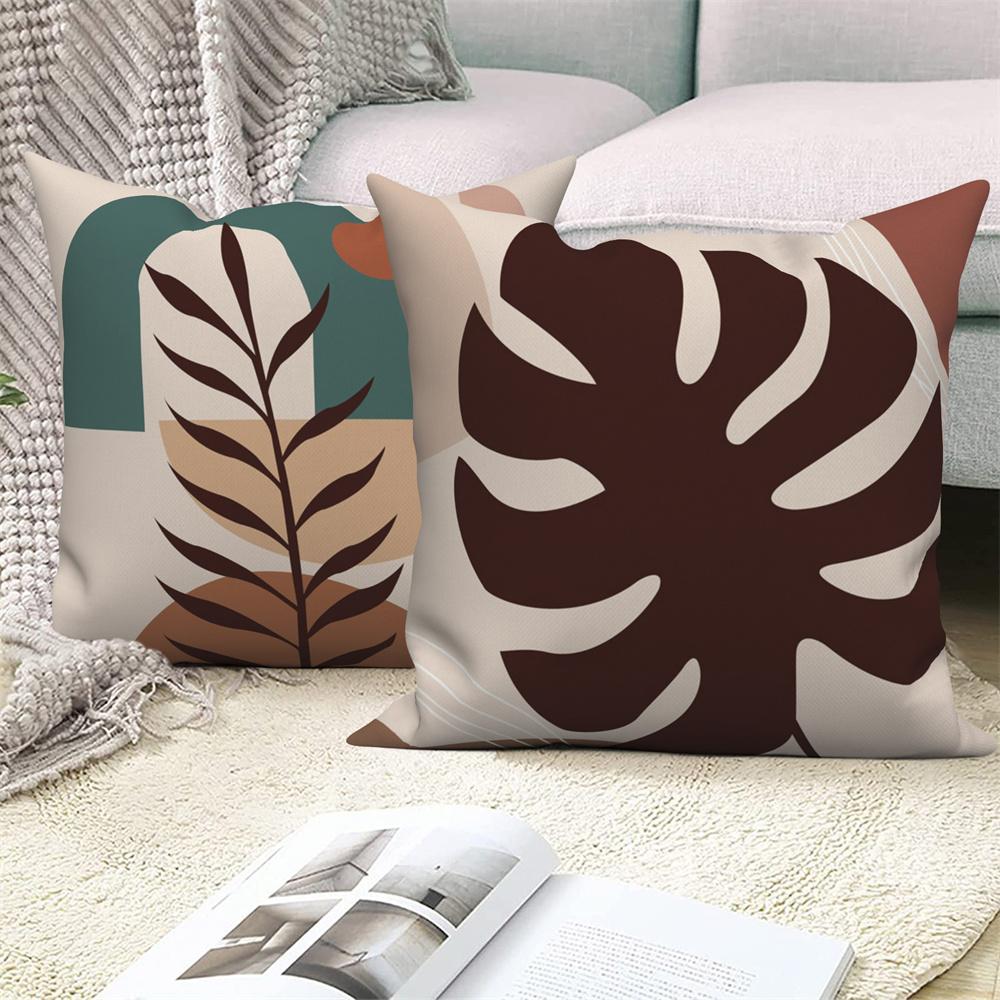 Pillowcase Decoration Home Office Car Abstract Branches and Leaves Nordic Curved  Sofa Cushion Cover