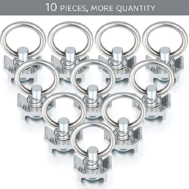 Single Stud Fitting with Stainless Steel Ring for L-Track/Airline Track