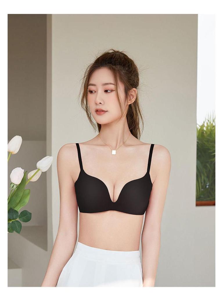 Seamless Red Underwire Bra with Soft Support & Lift