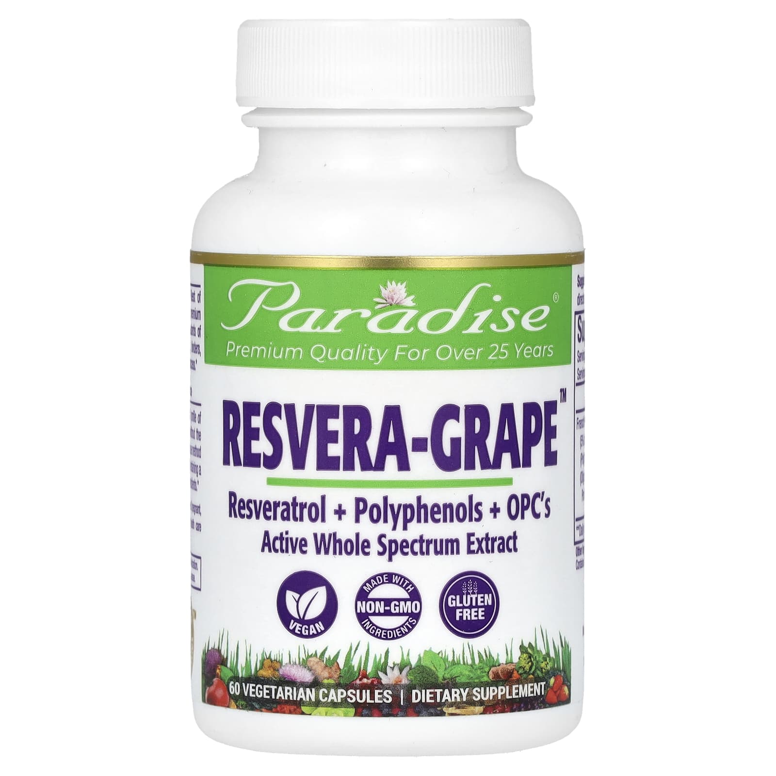 

Resvera Grape, Veggie Capsules 60 (250Mg per Capsule)