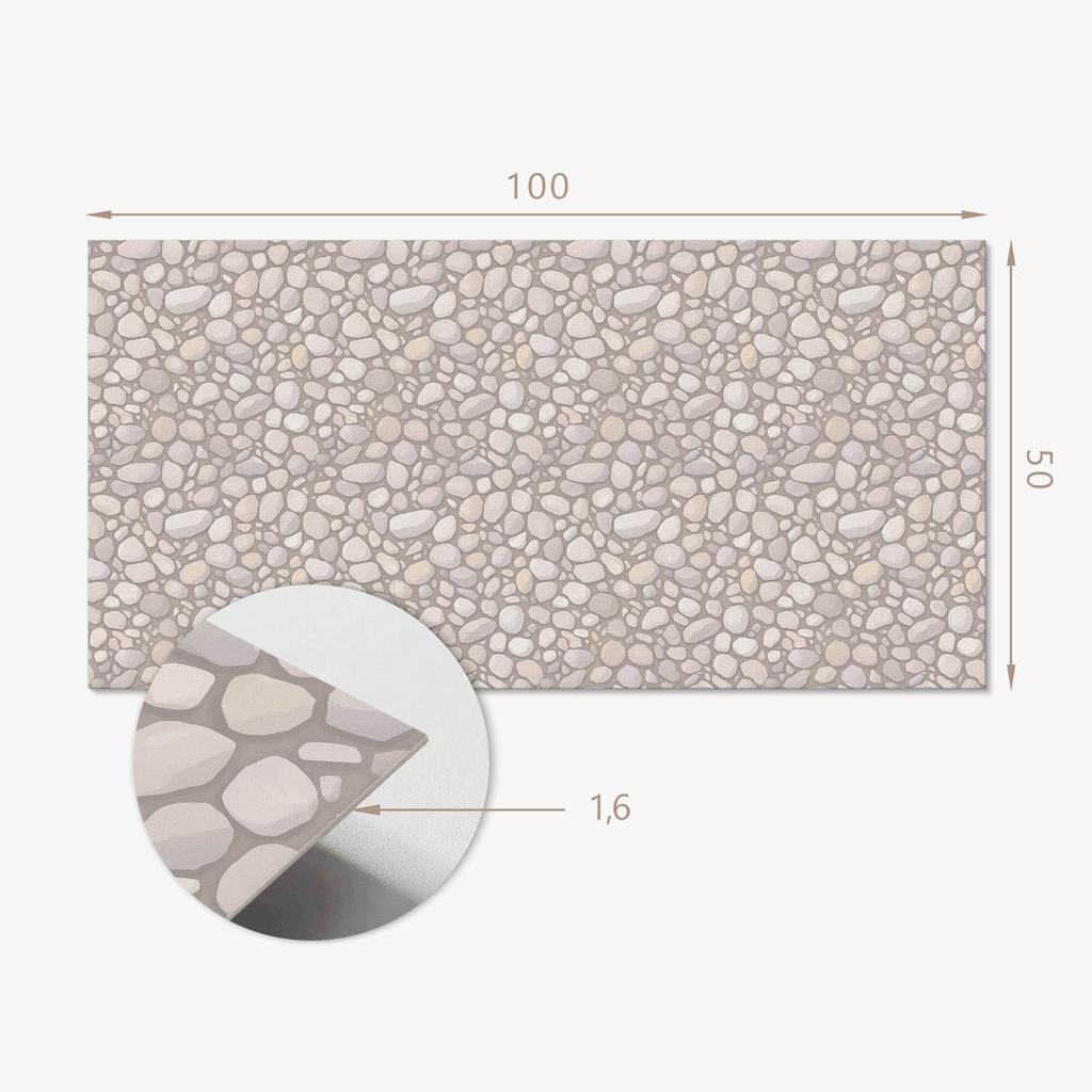 Panel Samoprzylepny Winylowy - Ścienna Dekoracja Do Biura 100X50 Cm Wzór Kamieni Na Podłożu
