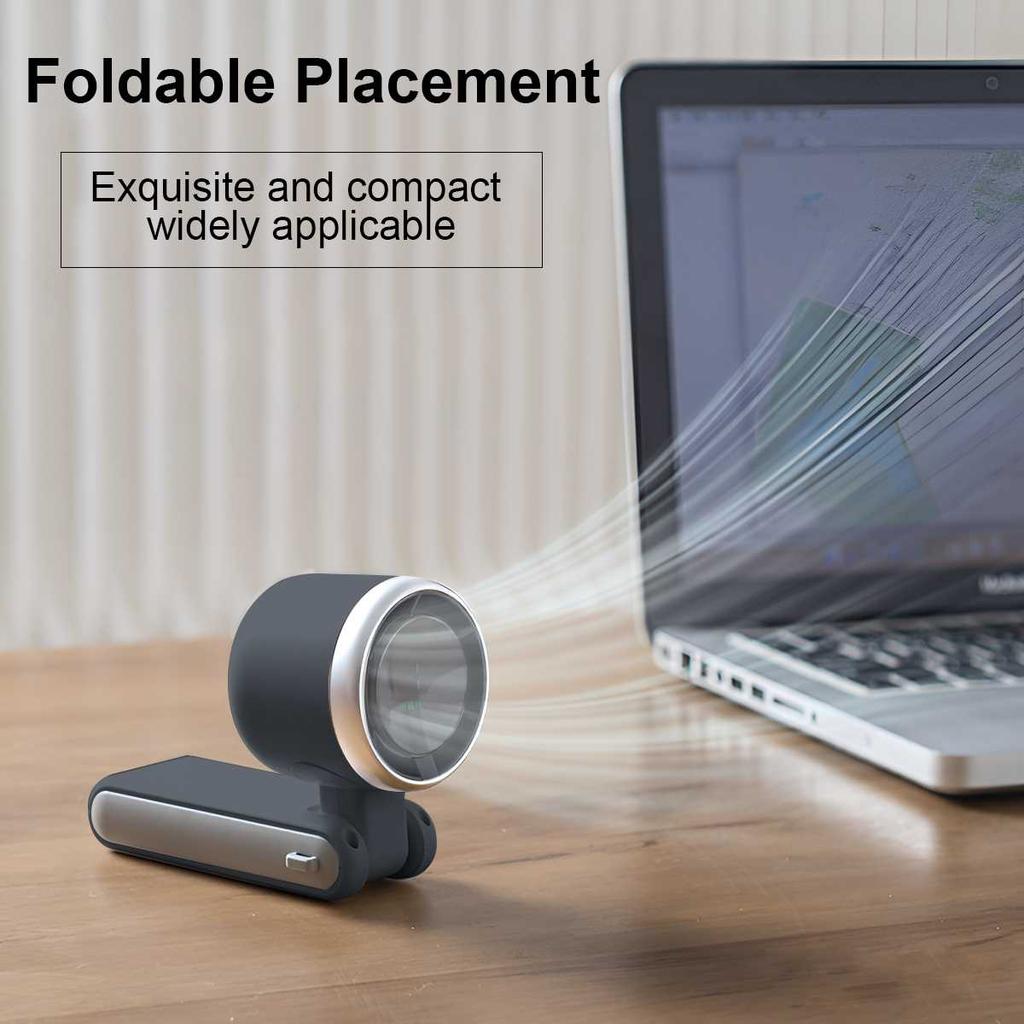 Portable Handheld Fan Adjustable Mini Fan Hair Dryer, 5-speed Bladeless Folding Handheld Fan with Digital Display Screen