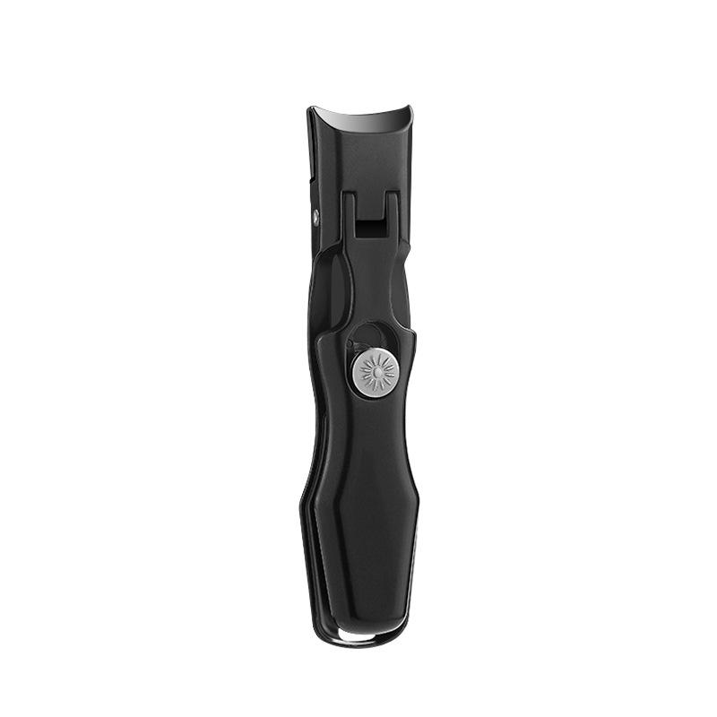 Anti-Splash Stainless Steel Nail Clippers, Large Opening for Thick Nails, Portable Gray Single Set.