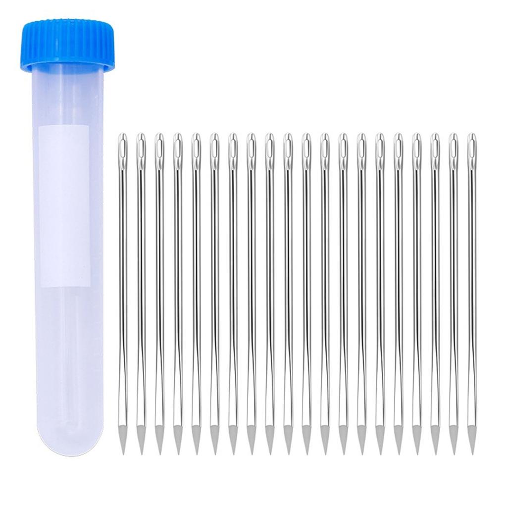 Multifunctional Big Eye Sewing Needle for Leather Crafts and Repairs Pointed Stitching Needle Set for Knitting Sewing