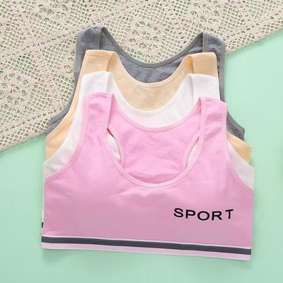 Sujetador Deportivo de Algodón para Niñas Ropa Interior para Estudiantes Tops 8-16 Años