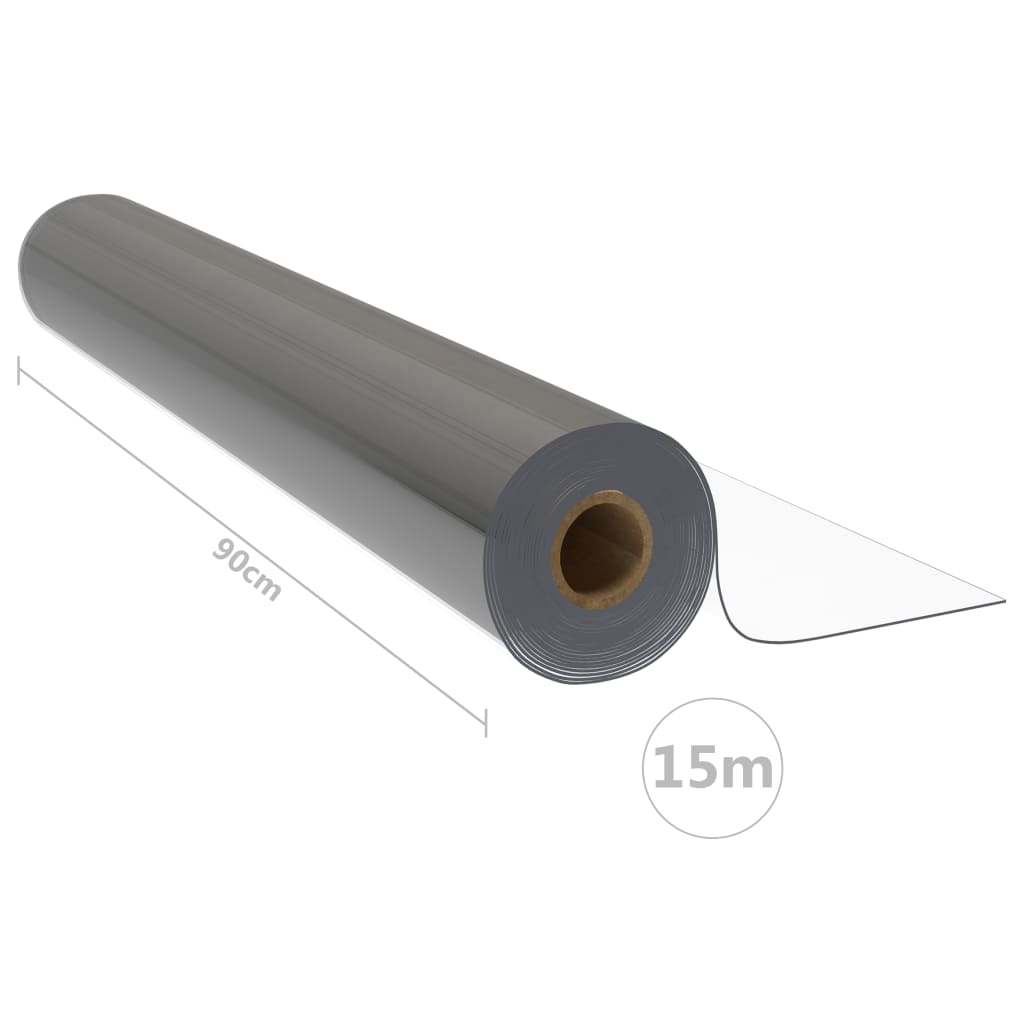 Table Cover Roll Transparent 0.9 x 15 m 1.6 mm PVC