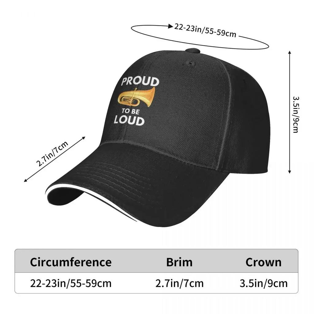 Tuba Proud To Be Loud Baseball Cap Hat Beach Designer Hat Golf Cap Golf Wear Women's Beach Outlet 2024 Men's