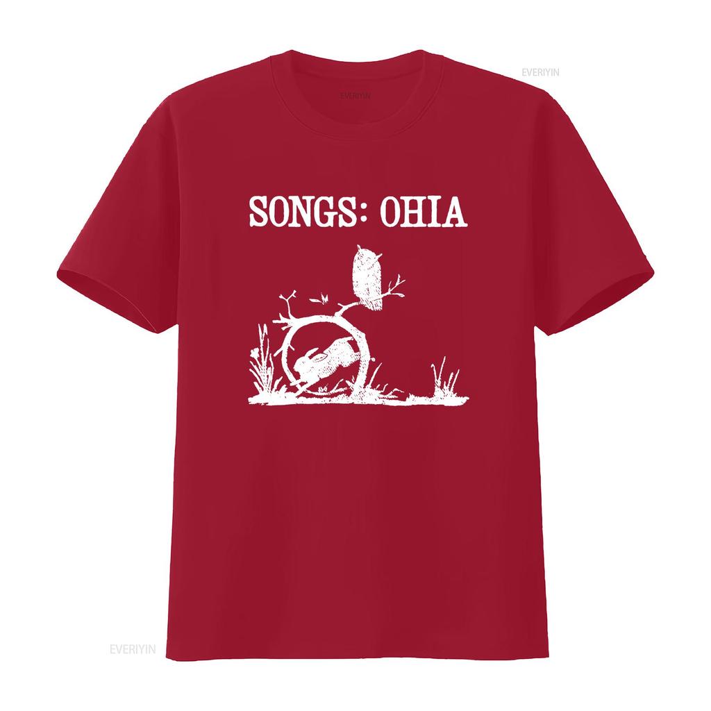 Songs Ohia T Shirt S 5XL Unique Black and White Animal Print Design vintage Washed Slightly streetwear designer clothes Stylish