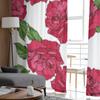 Wild Spring Leaf Sheer Curtains for Living Room Transparent Tulle Window Treatments Bedroom Kitchen Home Decor Veil Drapes